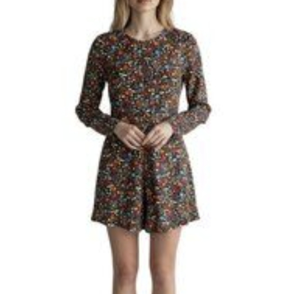Zara Black and Orange Patterned Rompers